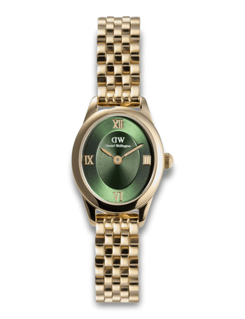 Daniel Wellington Oval Mini G Emerald Quartz Dame m/lænke