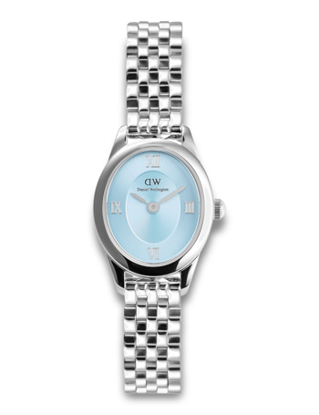 Daniel Wellington Oval Mini S Ice Blue Quartz Dame m/lænke