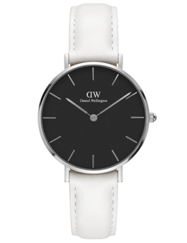 ADW00100284, DW PETITE BONDI BLACK-STEEL-32 MM Quartz Dame m/rem