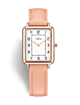 A69531-2D4A, INEX DAME ROSE DOUBLE M LIGT PINK REM Quartz Dame m/rem