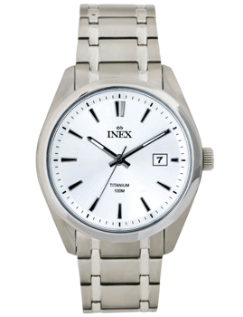 A12168T4I, INEX HERREUR-TITAN MED LÆNKE + DATO Quartz Herre m/lænke