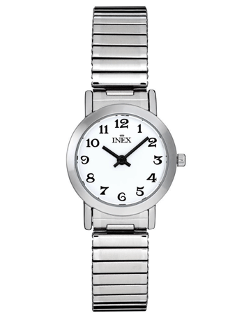 A12181-1S0A, INEX DAMEUR - CROM MED FLEXLÆNKE Quartz Dame m/lænke