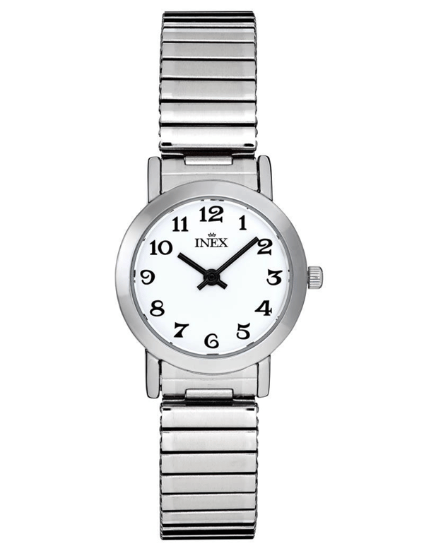 A12181-1S0A, INEX DAMEUR - CROM MED FLEXLÆNKE Quartz Dame m/lænke