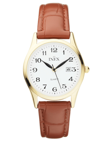 A56551D0A, INEX DAME DOUBLE M/BRUN REM Quartz Dame m/rem