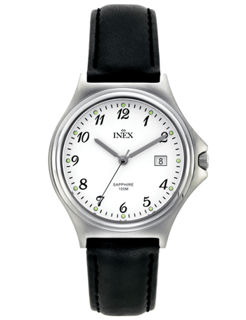 A69507-S0A, INEX HERRE STÅL M. REM 10ATM Quartz Herre m/rem