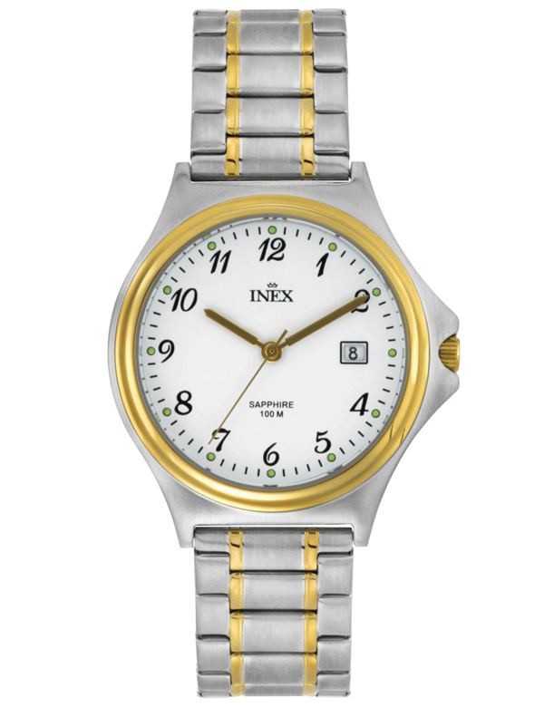 A69507B0A, INEX HERRE BICOLOR M. LÆNKE 10ATM Quartz Herre m/lænke