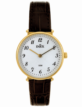 Classic Forgyldt stål quartz Dame ur fra Inex, A69510D4A
