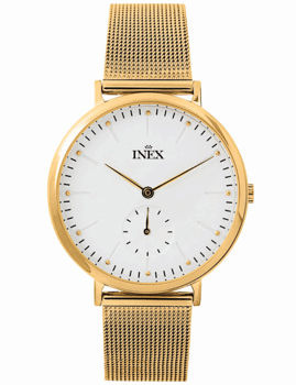 Classic Gyldent rustfri stål quartz Dame ur fra Inex, A69517-1D4I