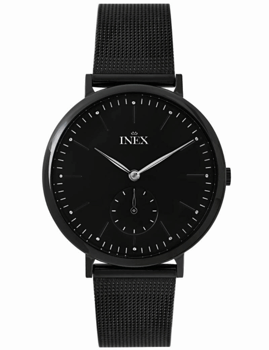 Classic Sort rustfri stål quartz Dame ur fra Inex, A69517-1SS5I