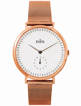 Classic Rosa rustfri stål quartz Dame ur fra Inex, A69517-2D4I