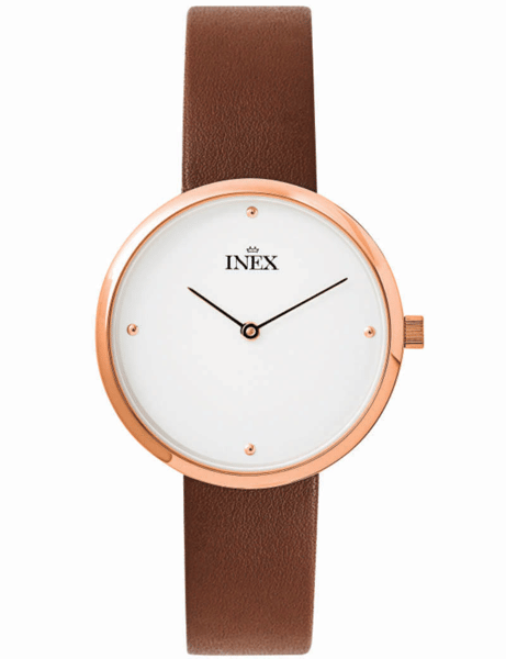Classic Rosa rustfri stål quartz Dame ur fra Inex, A69518-1D0KV