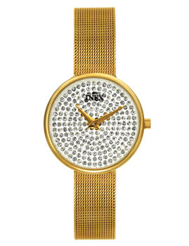 Fasion Forgyldt rustfri stål quartz dame ur fra Inex, A69524D11