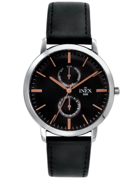 Classic Rustfri stål quartz herre ur fra Inex, A69525S3I