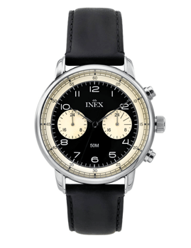A69527S5A, INEX HERRE STÅL MULTIFUNKTION M REM Quartz Herre m/rem