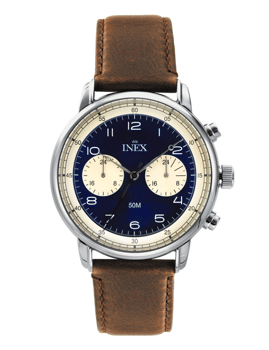 A69527S8A, INEX HERRE STÅL MULTIFUNKTION M REM Quartz Herre m/rem