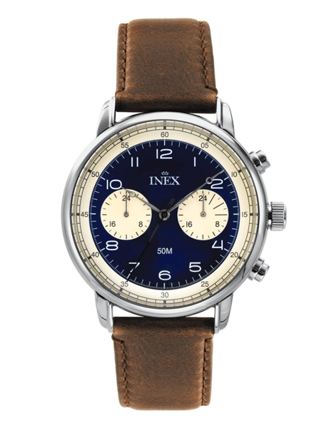 A69527S8A, INEX HERRE STÅL MULTIFUNKTION M REM Quartz Herre m/rem