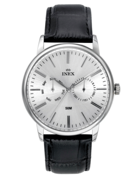 Classic Rustfri stål quartz herre ur fra Inex, A76200S3I