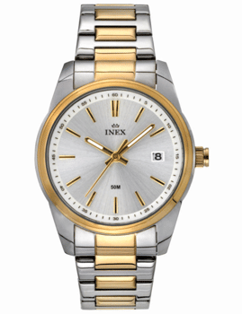 Classic Tofarvet rustfri stål quartz Dame ur fra Inex, A76201-1B4I