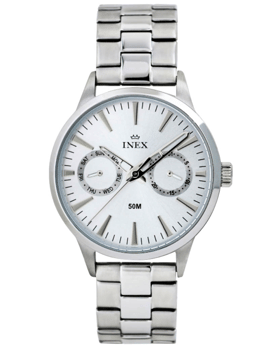Classic Rustfri stål quartz herre ur fra Inex, A76206S4I