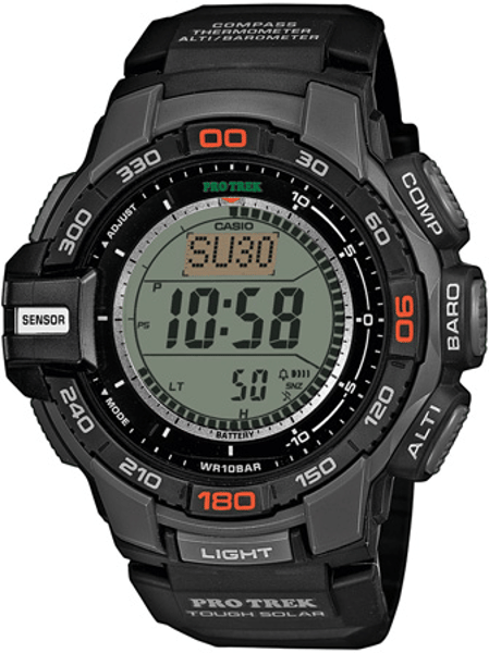 Pro Trek Sort resin Digital Herre ur fra Casio, PRG270 1ER