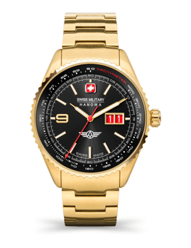 Afterburn Forgyldt stål quartz  herre ur fra Swiss Military Hanowa, SMWGH2101010