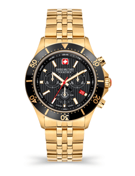 Flagship Forgyldt stål quartz  herre ur fra Swiss Military Hanowa, SMWGI2100710