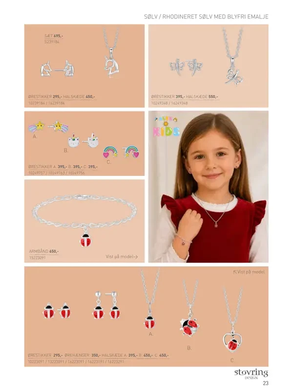 Støvring Design smykkekatalog 2026/27, side 23: Sølv / rhodineret sølv med blyfri emalje