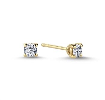 14 kt guld The One ørestikkere med i alt 0,36 ct Diamant Wesselton SI