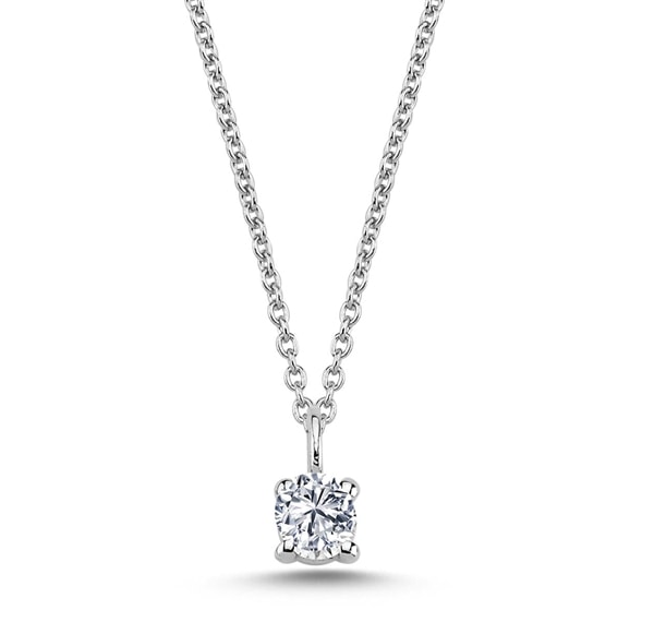14 kt hvidguld The One vedhæng med i alt 0,33 ct Diamant Wesselton SI