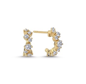 14 kt guld Twinkle ørecreoler med i alt 0,48 ct diamanter Wesselton SI