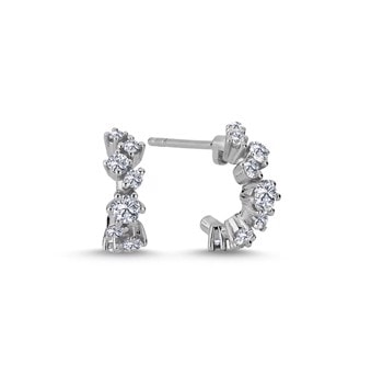 14 kt hvidguld Twinkle ørecreoler med i alt 0,27 ct diamanter Wesselton SI
