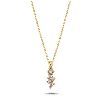 14 kt rødguld Twinkle vedhæng med i alt 0,19 ct diamanter Wesselton SI