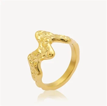 Wavy - Ring Forgyldt fra Sistie Copenhagen